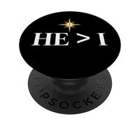 He Is Greater - Christmas Faith in the Dark Edition PopSockets Adhesive PopGrip