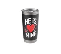 He is Mine Heart Arrow Love Expression Stainless Steel Insulated Tumbler