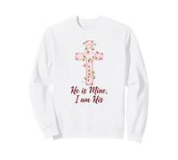 He Is Mine I Am His Christian Faith Love Cross Valentine Sweatshirt