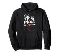 He Is Mine Love Arrow Heart Design Pullover Hoodie