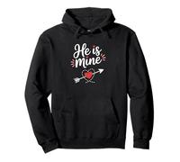 He Is Mine Love Arrow Heart Design Pullover Hoodie