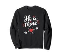 He Is Mine Love Arrow Heart Design Sweatshirt