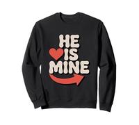 He Is Mine Love Arrow Heart Design Sweatshirt