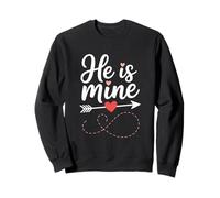 He Is Mine Love Arrow Heart Design Sweatshirt