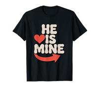 He Is Mine Love Arrow Heart Design T-Shirt
