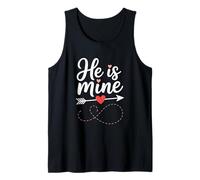 He Is Mine Love Arrow Heart Design Tank Top