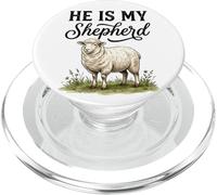 He Is My Shepherd Christian Faith Sheep Lamb Psalm PopSockets PopGrip for MagSafe