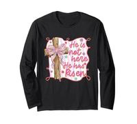 He is Not Here He Has Risen Christian Easter Day Religious Long Sleeve T-Shirt