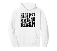 He is not here he has risen. Christian men, women & kids Pullover Hoodie
