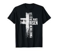 He is Not Here He Has Risen Matthew 28:6 Christian Easter T-Shirt