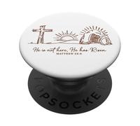 He Is Not Here He Has Risen Matthew 28:6 Sunrise PopSockets Adhesive PopGrip