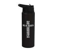 He is Not Here He is Risen Matthew 28:6 Easter Jesus Bible Stainless Steel Insulated Water Bottle