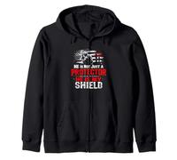 HE IS Not Just A Protector HE IS MY SHIELD Protector Zip Hoodie