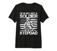 HE is NOT JUST A Soldier HE is My Stepdad Military Stepdad Premium T-Shirt