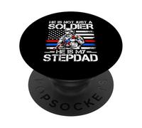 He Is Not Just A Soldier He Is My Stepdad PopSockets Adhesive PopGrip