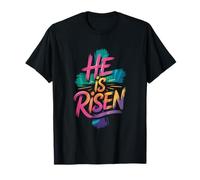 He is Risen Christian Easter Faith Cross Design T-Shirt