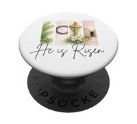 He is Risen Christian Easter Jesus Christ Empty Tomb Cross PopSockets Adhesive PopGrip