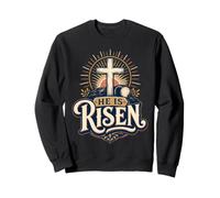 He Is Risen Christian Easter Resurrection Faith Sweatshirt