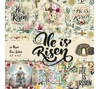 He Is Risen: Christian Easter Scrapbook Paper | 20 One-Sided Sheets | 8.5 x 8.5 Inch | Decorative Craft paper for Card Making, Decoupage, DIY Craft Projects | Resurrection