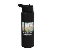 He is Risen Christian Wildflower Happy Easter Stainless Steel Insulated Water Bottle