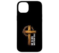 He Is Risen Cross Crown Thorns Matthew 28:6 Christian Faith Case for iPhone 14 Plus