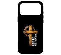 He Is Risen Cross Crown Thorns Matthew 28:6 Christian Faith Case for iPhone 17 Pro Max