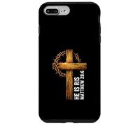 He Is Risen Cross Crown Thorns Matthew 28:6 Christian Faith Case for iPhone 7 Plus/8 Plus