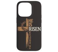 He is Risen Cross Jesus Christian Easter Passover Matthew 28 Case for iPhone 14 Pro