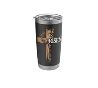 He is Risen Cross Jesus Christian Easter Passover Matthew 28 Stainless Steel Insulated Tumbler
