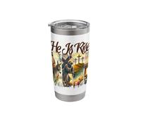 He is Risen Easter Christianity Jesus Christ Hope Stainless Steel Insulated Tumbler