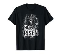 He is Risen Easter Jesus Christian with Faith Grunge T-Shirt