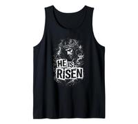 He is Risen Easter Jesus Christian with Faith Grunge Tank Top
