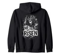 He is risen easter jesus christian with faith grunge Zip Hoodie