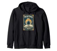 He Is Risen Empty Tomb Christian Easter Resurrection Faith Zip Hoodie