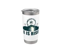 He is Risen - Empty Tomb & Cross of Jesus Passover Easter Stainless Steel Insulated Tumbler