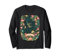 He is Risen Floral Wildflowers Cottagecore Art Easter Jesus Long Sleeve T-Shirt
