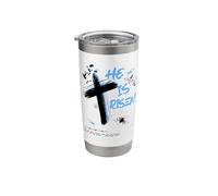 He is Risen - Grunge Christian Easter - Jesus Christ Rocks Stainless Steel Insulated Tumbler