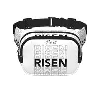 He is Risen Happy Easter Day Square Waist Belt Bag Pack Purse for Women and Men with Adjustable Strap Perfect for Running,Travel Outdoor