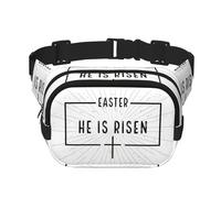 He is Risen Happy Easter Day Square Waist Belt Bag Pack Purse for Women and Men with Adjustable Strap Perfect for Running,Travel Outdoor
