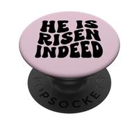 He is risen indeed Christian Happy Resurrection Sunday Jesus PopSockets Adhesive PopGrip