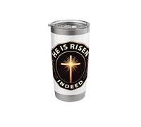 He is Risen Indeed Easter Day Jesus Christ Resurrection Stainless Steel Insulated Tumbler