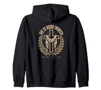 He Is Risen Indeed Luke 24:34 Christian Men Women Zip Hoodie