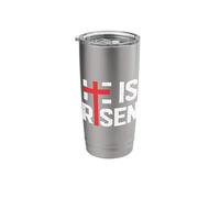He is Risen Jesus Christ Catholic Christians Happy Easter Stainless Steel Insulated Tumbler