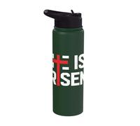 He is Risen Jesus Christ Catholic Christians Happy Easter Stainless Steel Insulated Water Bottle
