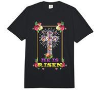 He is Risen Jesus Christ Catholic God Religious Happy Easter Comfort Colors Adult Heavyweight T-Shirt