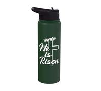He is Risen Jesus Christ Catholic Pastor Easter Sunday Stainless Steel Insulated Water Bottle