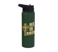 He is Risen Jesus Christian Stainless Steel Insulated Water Bottle