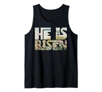 He is Risen Jesus Christian Wildflower Easter Women Girls Tank Top