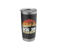 He is Risen Jesus Happy Easter Christian Faith Stainless Steel Insulated Tumbler