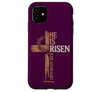 He is Risen Just as He Said Cross Christian Easter Matthew Case for iPhone 11